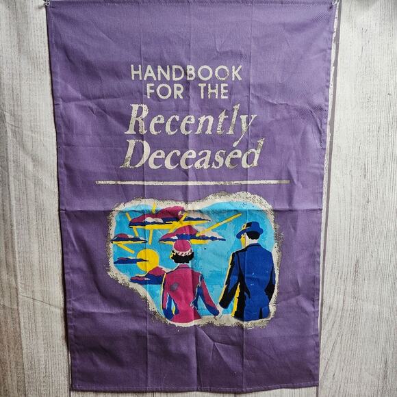 Beetlejuice Handbook for the Recently Deceased Wall Hanging Tapestry, 20x30 - Picture 1 of 8